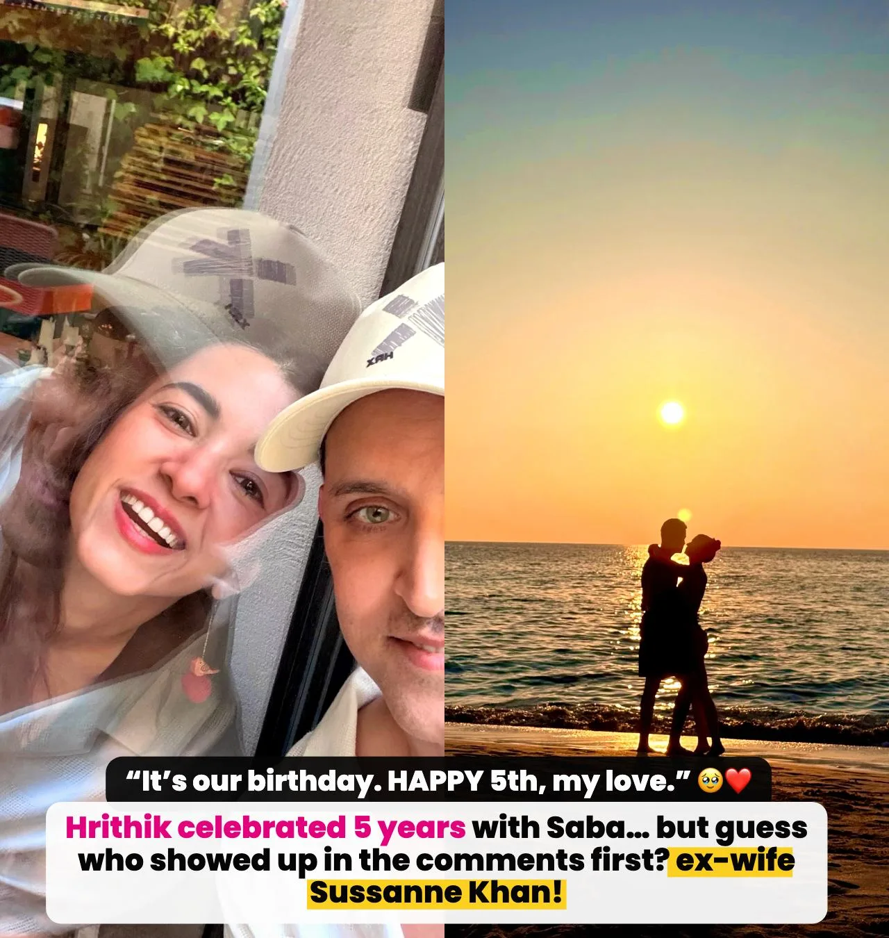 Hrithik Roshan Celebrates 5 Years With Saba Azad, But Sussanne Khan’s Reaction Steals Attention